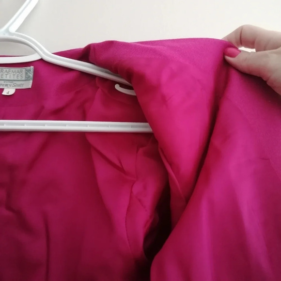 Vintage Braemar by Jeremy Scott Pure Virgin Wool Pink Single Breasted Blazer 4 - Picture 9 of 17